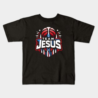 Team Jesus - Basketball Team Jersey Design Kids T-Shirt